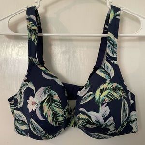 Cacique Tropical Floral Lightly Lined Full Coverage Bra 38B